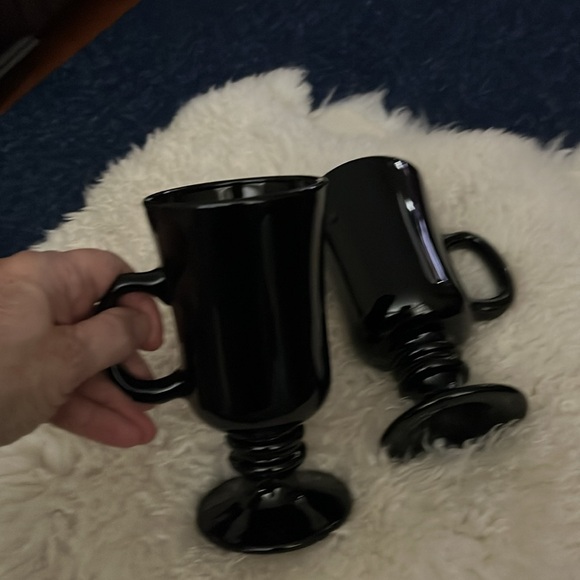 Vintage Libby black amethyst coffee mugs - Picture 2 of 2